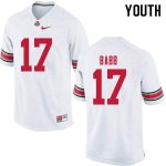 NCAA Ohio State Buckeyes Youth #17 Kamryn Babb White Nike Football College Jersey SIR0245NP